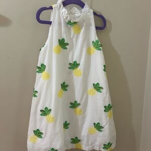 Janie and Jack embroidered white linen dress, size 6, like new